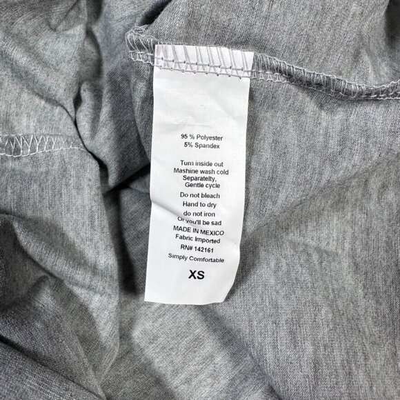 Lularoe XS Heather Gray Teal Raglan Sparkly 3/4 Sleeve Shirt Elegant Unicorn LLR - Picture 4 of 8